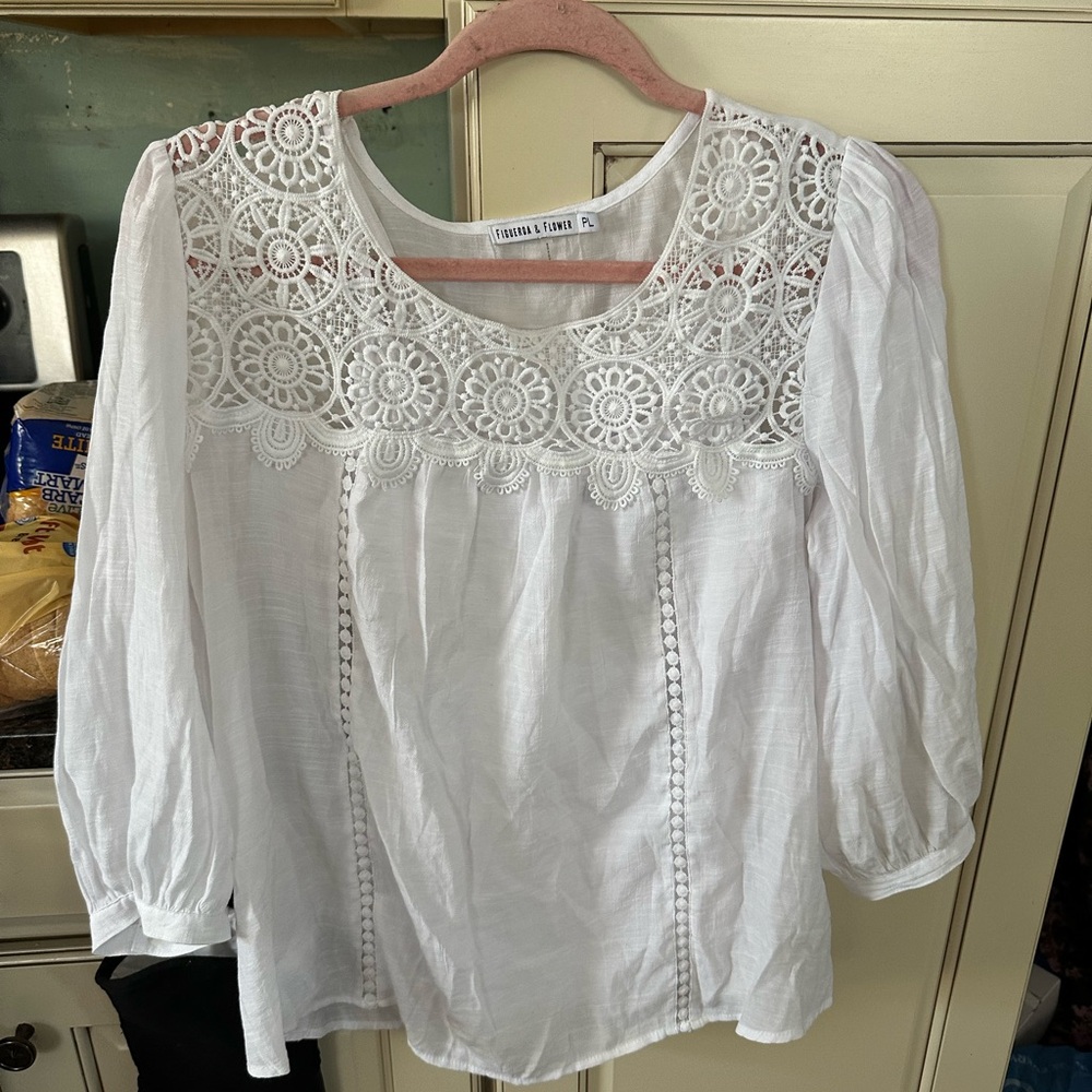Elegant White Embroidered Blouse
